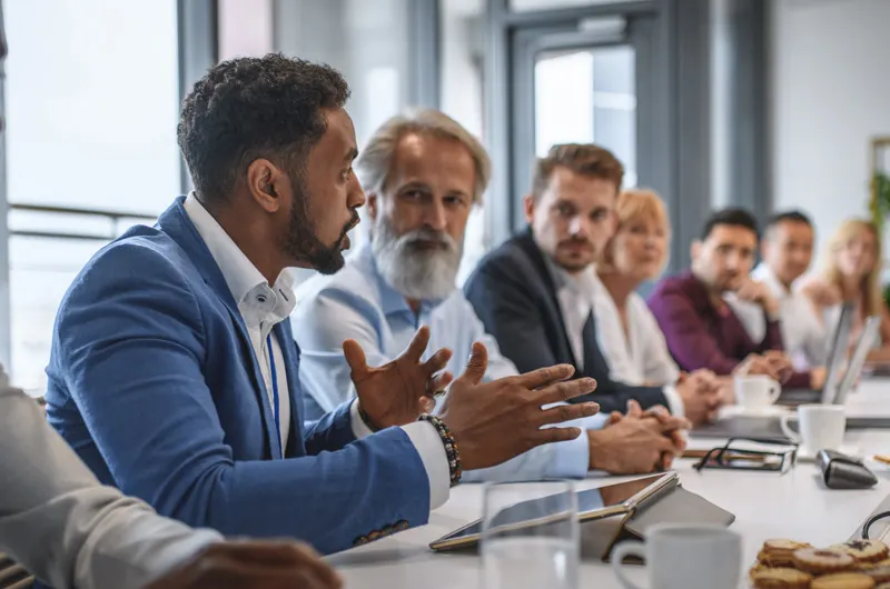 Diverse Management Team Meeting